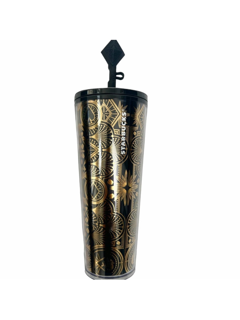Starbucks Las Vegas Collection Tumbler with Diamond Straw Topper New 24oz